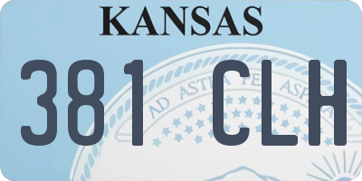 KS license plate 381CLH