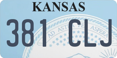 KS license plate 381CLJ