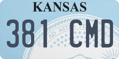 KS license plate 381CMD