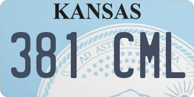 KS license plate 381CML