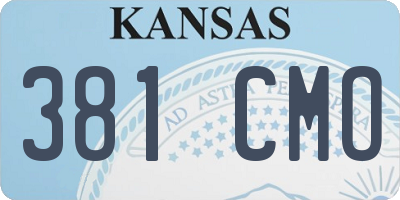 KS license plate 381CMO