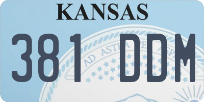 KS license plate 381DDM