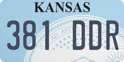 KS license plate 381DDR