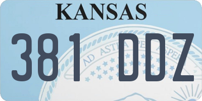 KS license plate 381DDZ