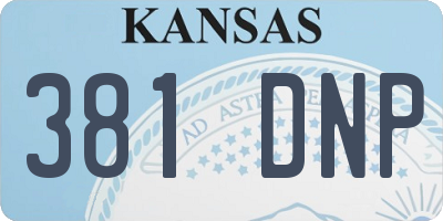 KS license plate 381DNP