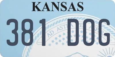 KS license plate 381DOG