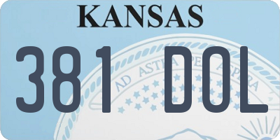 KS license plate 381DOL