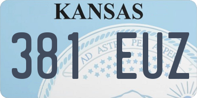 KS license plate 381EUZ