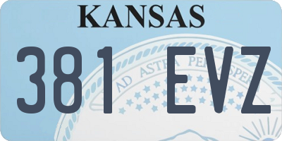 KS license plate 381EVZ