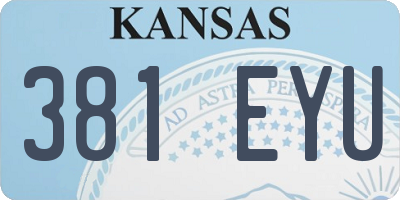 KS license plate 381EYU