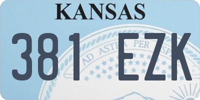 KS license plate 381EZK