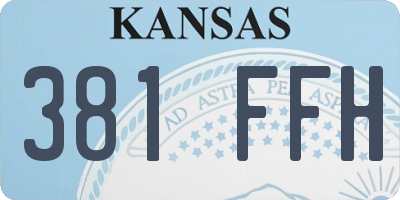 KS license plate 381FFH