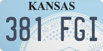 KS license plate 381FGI