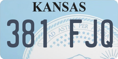 KS license plate 381FJQ