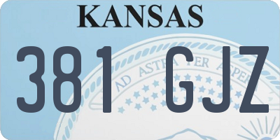 KS license plate 381GJZ