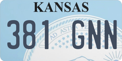 KS license plate 381GNN