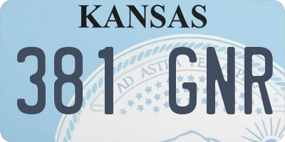 KS license plate 381GNR