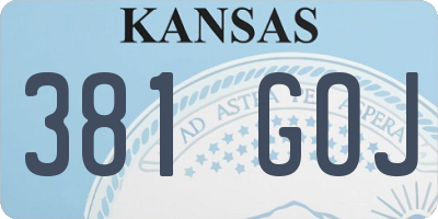 KS license plate 381GOJ