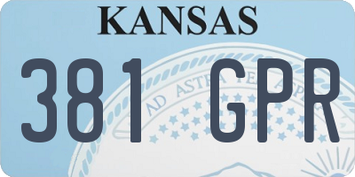 KS license plate 381GPR