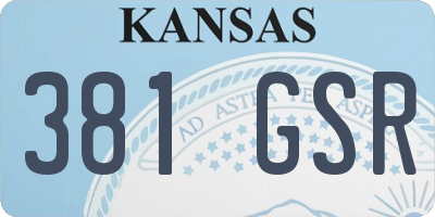 KS license plate 381GSR