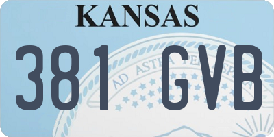KS license plate 381GVB