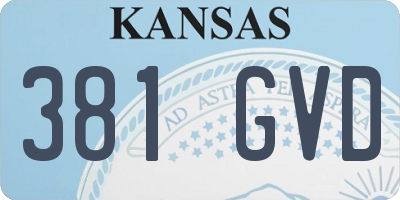 KS license plate 381GVD
