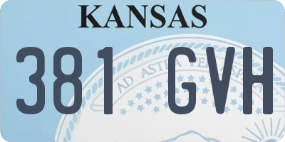 KS license plate 381GVH