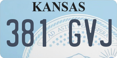 KS license plate 381GVJ