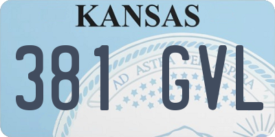 KS license plate 381GVL
