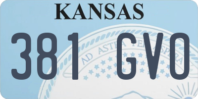 KS license plate 381GVO