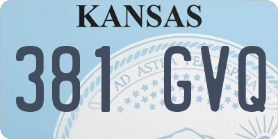 KS license plate 381GVQ