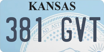 KS license plate 381GVT