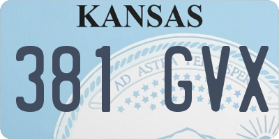 KS license plate 381GVX
