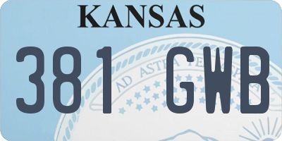 KS license plate 381GWB