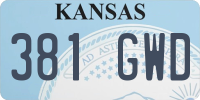 KS license plate 381GWD