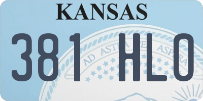 KS license plate 381HLO