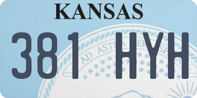 KS license plate 381HYH