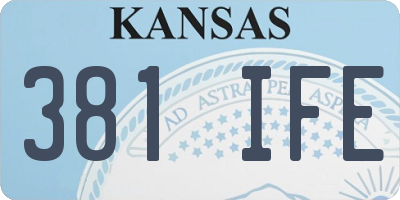 KS license plate 381IFE