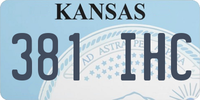 KS license plate 381IHC