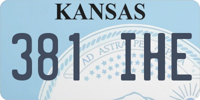 KS license plate 381IHE