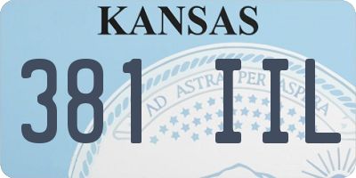 KS license plate 381IIL