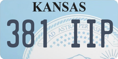KS license plate 381IIP
