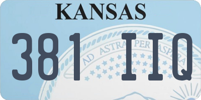KS license plate 381IIQ