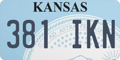 KS license plate 381IKN