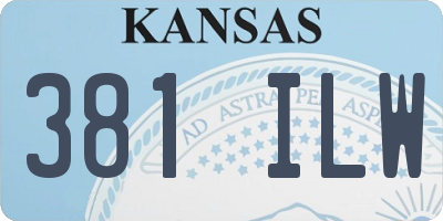 KS license plate 381ILW