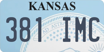 KS license plate 381IMC