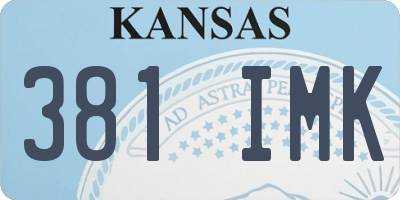 KS license plate 381IMK