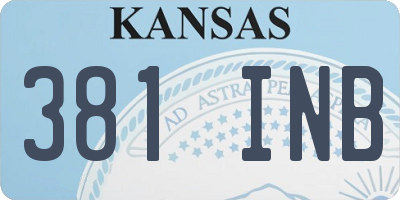 KS license plate 381INB