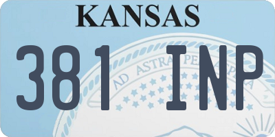 KS license plate 381INP