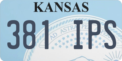 KS license plate 381IPS